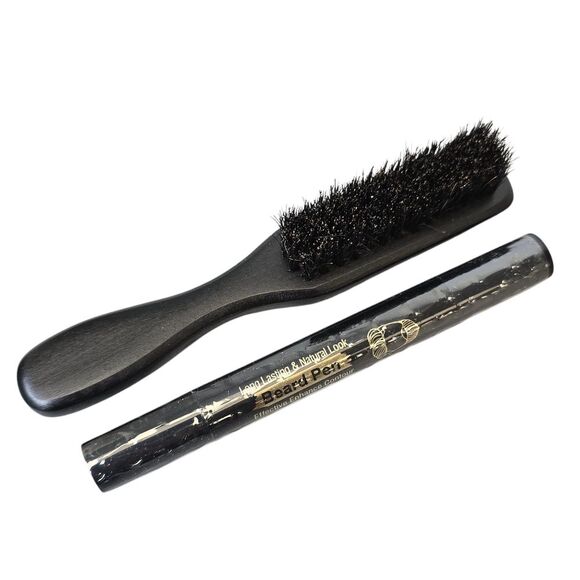New Misich Men's Beard Pen Brush Grooming Set Black - Picture 4 of 14